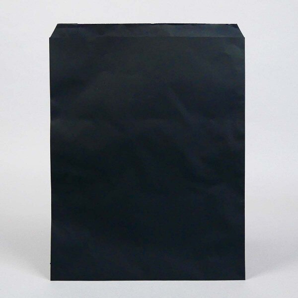 Flat Merchandise Bags. Black Paper.